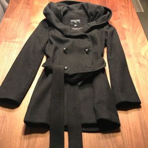 WARM banana Republic black peacoat size XS petite